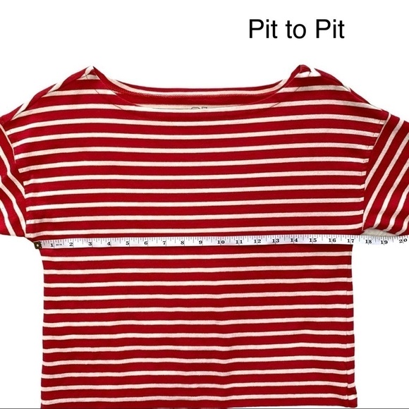 Vineyard Vines Red Off White Stripe Shirt Size Extra Small XS - Picture 11 of 15